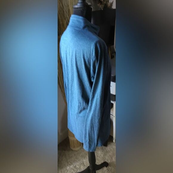 REI Co-op Men's Blue Long Sleeve Zipper Shirt - Picture 7 of 8